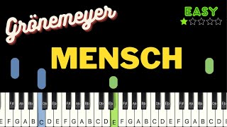 Mensch  Herbert Groenemeyer  Piano Tutorial Easy [upl. by Chipman]