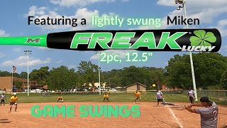 GAME SWINGS with a lightly swung 2023 Miken Freak Lucky for ASA [upl. by Zippora]