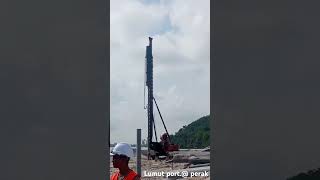 PDA testing spunpile 300m IPH Hammer dropped 7tan lumut port Perak [upl. by Drogin]