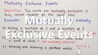 Mutually Exclusive Events [upl. by Domingo]