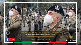 Giuramento dei VFP1 del 1° Blocco 2021  1° Scaglione  80° RAV quotROMAquot di Cassino [upl. by Rodger]