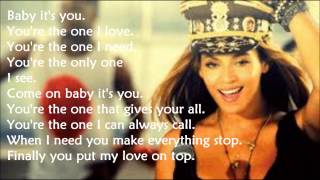 Beyoncé Love on Top Lyrics [upl. by Fabiolas]