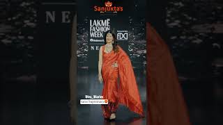 Sangeeta Bijlani In Traditional Saree At Lakme Fashion Week🥵shorts bollywood actress celebrity [upl. by Melac290]