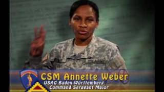 USAREUR Tax Fact 3 CSM Annette Weber [upl. by Benoite]