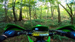 KLX300R Backyard Singletrack  Chill Trail Ride [upl. by Ennylcaj]