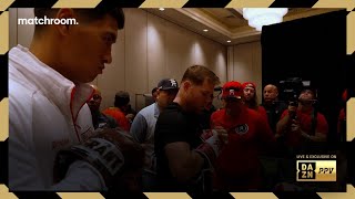 Exclusive Canelo Alvarez amp Dmitry Bivol pick their gloves for fight [upl. by Nadda416]