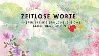 Zeitlose Worte Inspirierende Sprüche die das Leben bereichern 🌟📜 [upl. by Akins511]