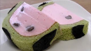 🍉 Watermelon mousse cake すいかムースケーキ [upl. by Ahcim]