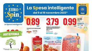 VOLANTINO EUROSPIN dal 9 al 19 novembre 2023 anteprima [upl. by Pinchas]