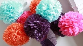 How To DIY Paper Pom Tutorial  Decorations that impress [upl. by Thorley]