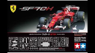 Ferrari SF70H Formula 1 Car Tamiya 124 Tamiya Unboxing [upl. by Celestyn]