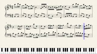 Bach Badinerie for solo Piano Piano Tutorial  Sheets [upl. by Nodroj]