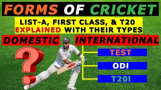 Forms of Cricket in INDIA  First Class and ListA  Fantasy Gyan [upl. by Trescha45]