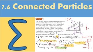 76 Connected Particles STATISTICS AND MECHANICS 2  Chapter 7 Application of forces [upl. by Nnahtur]