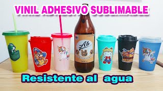 vinil ahdesivo blanco sublimable resistente al agua para hacer stickers [upl. by Aleafar738]