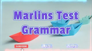 Marlins Test For Seafarer  Grammar [upl. by Ardnohsed199]