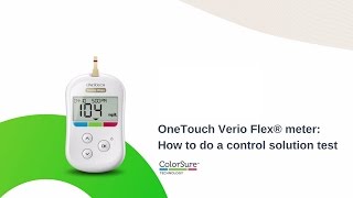 OneTouch Verio Flex® meter How to do a control solution test [upl. by Llenrod35]