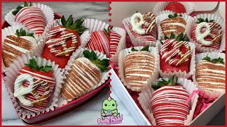 Valentines Day Chocolate Covered Strawberries How To Dip amp Decorate [upl. by Tye]