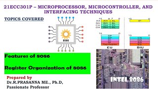 Features and Register Organization of 8086 Microprocessor [upl. by Tatiania]