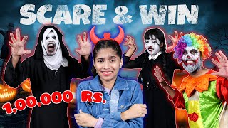 LAST TO SCREAM WINS 1 LAKH Rs CHALLENGE  Halloween Challenge  PARIS LIFESTYLE [upl. by Saxon]