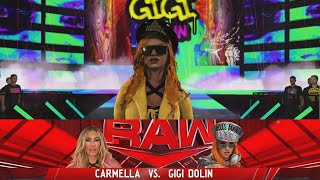 CARMELLA VS GIGI DOLIN WWE RAW WWE 2K24 TQSVERSE [upl. by Mik]