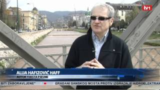 Alija Hafizović  Autor pjesme Sarajevo ljubavi moja  Dnevnik TV1 06042012 [upl. by Arihsak939]