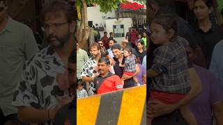 Raha Kapoor HOLDS dad Ranbir Kapoors Tshirt as they leave from a birthday bash 😍 shorts [upl. by Ayotan]