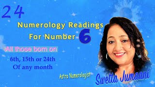 Numerology for No6 With Subtitles मूलांक 6 जन्मांक 6 Birth Date 6 Mulank 6 [upl. by Noiek]