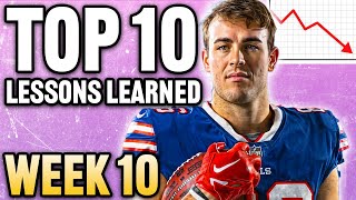 Top 10 Takeaways You NEED to Know BEFORE Week 10 Fantasy Football [upl. by Aidualc]