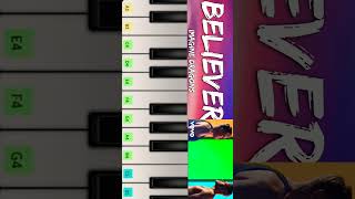 believer song on perfect piano pianotutorial shorts shortsfeed [upl. by Aliak733]