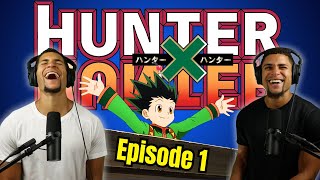 Twins FIRST TIME WATCHING Hunter x Hunter  1x1 REACTION [upl. by Kenimod616]