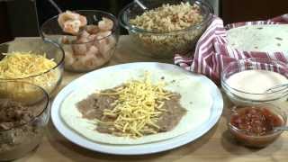 How to Make Shrimp Burritos  Mexican Recipes  Allrecipescom [upl. by Anneirb]