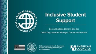 2025 CLS amp Inclusive Student Support [upl. by Alicul]