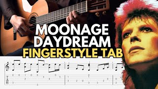 David Bowies Moonage Daydream Fingerstyle Tab  Learn To Play [upl. by Arda]