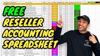 Ebay amp Reselling AccountingInventory Spreadsheet FREE DOWNLOAD  Every Reseller NEEDS This [upl. by Neirol]