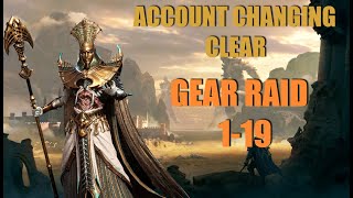 Easy Gear Raid 1 Stage 19 Tutorial  watcher of realms [upl. by Nolasba396]