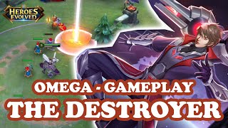 OMEGA GAMEPLAY  Heroes Evolved Mobile [upl. by Siahc704]