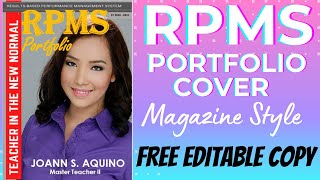 RPMS PORTFOLIO COVER  MAGAZINESTYLE  EDITABLE [upl. by Ayouqat]