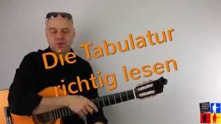 Richtig Tabulatur lesen Gitarre lernen [upl. by Dionisio624]