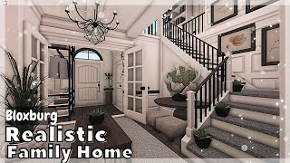 BLOXBURG Realistic 2Story Family Home Speedbuild  Roblox House build [upl. by Eimmat926]