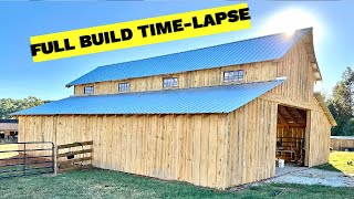 Building a 60x80 16’ “Pole Barn” in 5 Days  What did it COST [upl. by Nylasoj]