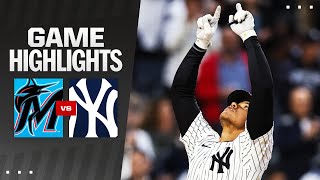 Marlins vs Yankees Game Highlights 4824  MLB Highlights [upl. by Eliathan]