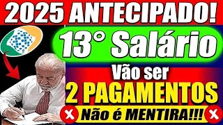 URGENTE ✅1ª Parcela do 13º SALÁRIO 2025 em DEZEMBRO 2° Parcela Janeiro  Calendário Completo [upl. by Kory]