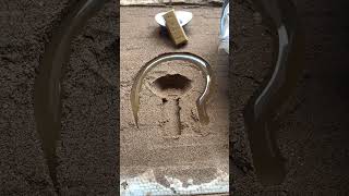 Aluminium metal smelting into God Combination Craft in sand casting [upl. by Relyhcs]