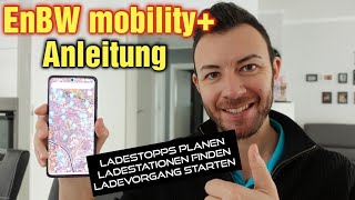 EnBW mobility EAuto Smartphone App  Anleitung  Route planen Auto aufladen uvm [upl. by Aihsenat]