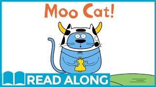 Read Along Story Book for Kids Ages 24  Moo Cat [upl. by Gairc]