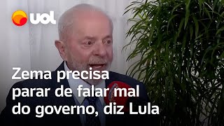 Lula critica postura de Zema e afirma que pediu ao governador para parar de falar mal do governo [upl. by Nalrah163]