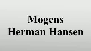 Mogens Herman Hansen [upl. by Emmett757]