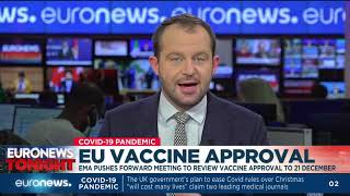 EU Vaccine approval EMA pushes forward meeting to review vaccine approval to 21 december [upl. by Martineau]