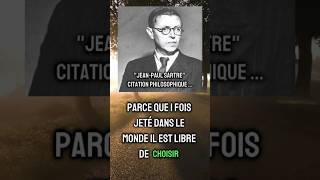 JeanPaul Sartre citations philosophiques citation jeanpaulsartre philosophie philosophe [upl. by Tirrej]